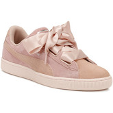 Chaussures Puma Womens Peach / Pearl Heart Pebble Suede Trainers-UK 8
