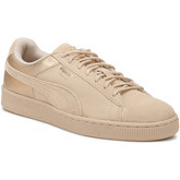 Chaussures Puma Womens Cream Tan LunaLux Suede Trainers-UK 7