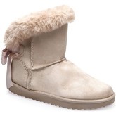 Bottes neige La Modeuse Boots beiges à fausse fourrure et lien réglable