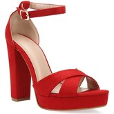 Chaussures escarpins La Modeuse Sandales rouges à brides croisées