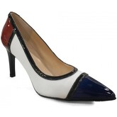 Chaussures escarpins Brenda Zaro Escarpin talon Blanc/Marine/Rouge