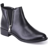 Bottines La Modeuse Chelsea boots noires avec fermeture zippée fantaisie