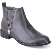 Bottines La Modeuse Chelsea boots grises avec fermeture zippée fantaisie