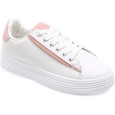 Chaussures La Modeuse Baskets bicolores rose et blanc