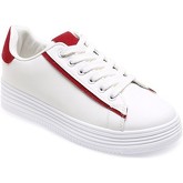 Chaussures La Modeuse Baskets bicolores rouge et blanc