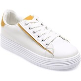 Chaussures La Modeuse Baskets bicolores jaune et blanc