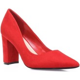 Chaussures escarpins La Modeuse Escarpins rouges en suédine