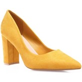 Chaussures escarpins La Modeuse Escarpins jaune moutarde en suédine