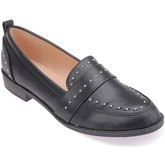Chaussures La Modeuse Mocassins noirs en similicuir avec clous
