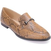 Chaussures La Modeuse Mocassins en similicuir imprimé python marron