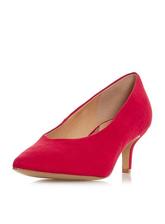 Head Over Heels Red 'Amandi' Mid Heel Court Shoes