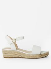 White 'Riana' Wedge Sandals