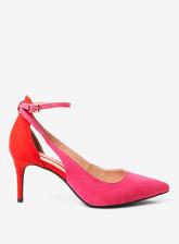 Pink Microfibre 'Gina' Court Shoes