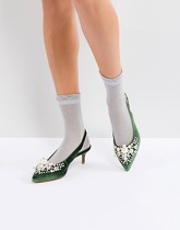Essentiel Antwerp - Pastis - Chaussures à talons ornées de perles - Vert