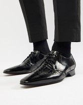 Jeffery West - Escobar - Chaussures richelieu - Noir croco - Noir