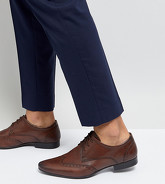 Silver Street - Chaussures richelieu habillées pointure large en cuir - Marron - Marron