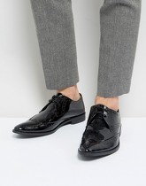 Frank Wright - Chaussures derby style richelieu en cuir verni - Noir
