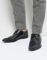 Frank Wright - Chaussures richelieu à bout rapporté en cuir - Noir - Noir