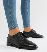 ASOS DESIGN - Mai Tai - Chaussures richelieu en cuir pointure large - Noir