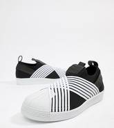 adidas Originals - Superstar - Baskets à enfiler - Noir et blanc - Noir
