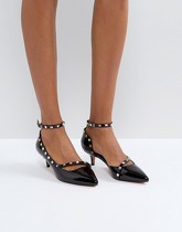 ASOS - SABRE - Chaussures à talons bobines cloutées - Noir
