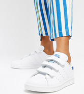 adidas Originals - Stan Smith - Baskets à bandes velcro - Blanc et bleu - Blanc