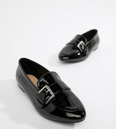 London Rebel - Chaussures plates pointure large à bout pointu - Noir
