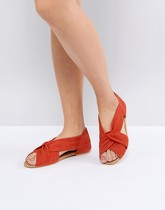 ASOS DESIGN - Janel - Chaussures d'été en daim - Rouge
