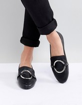RAID - Anisha - Chaussures plates avec détail anneau - Noir - Noir