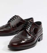ASOS DESIGN - Mai Tai - Chaussures richelieu en cuir - Rouge