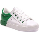 Chaussures La Modeuse Tennis bicolores blanc et vert