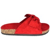 Mules Cavelli sandale rouge avec noeud aspect daim