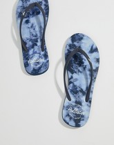 Hollister - Tongs imprimées effet tie-dye - Bleu