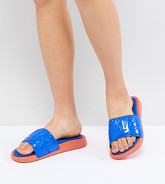 Nike - Benassi - Claquettes ultra luxe - Orange - Bleu