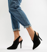 New Look Wide Fit - Chaussures à talons et empeigne haute - Noir