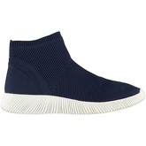 Chaussures Fabric Baskets Montantes En Tricot Femmes Bleu Marine/Blanc