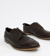 ASOS DESIGN - Chaussures richelieu en cuir marron avec semelle naturelle - Marron