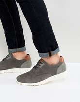 Pier One - Chaussures casual en daim à lacets - Gris - Gris