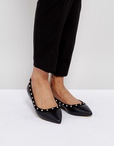 Carvela - Chaussures plates pointues avec clous - Noir