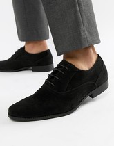 ASOS DESIGN - Chaussures richelieu en imitation daim - Noir - Noir