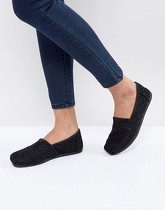 TOMS - Chaussures en dentelle crochetée - Noir - Noir