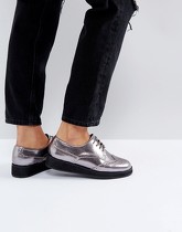 Carvela - Chaussures à lacets et semelle plateforme - Argenté