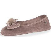 Chaussons Isotoner Chaussons ballerines femme nud et pompon