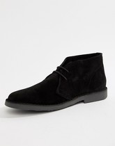Pier One - Desert boots en daim - Noir - Noir