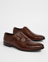 ASOS DESIGN - Chaussures derby en cuir avec semelle foncée - Marron - Marron