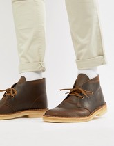 Clarks Originals - Desert boots en cuir ciré - Marron
