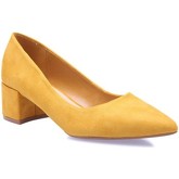 Chaussures escarpins La Modeuse Escarpins jaune moutarde en suédine