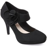 Chaussures escarpins La Modeuse Escarpins à bride avec fleur noir