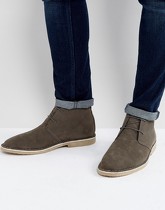 ASOS - Desert boots en imitation daim - Gris - Gris