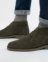 Selected Homme - Desert boots en daim - Vert